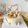 Pastoral Rabbit & Carrot Mini Basket Cake Topper Set