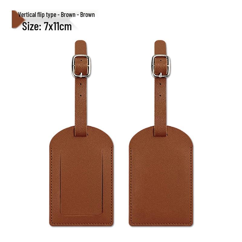 PU Leather Luggage Tag & Anti-lost Boarding Pass Holder with Logo