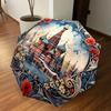 1PC Moscow, Architecture Umbrella-8-Rib Reinforced, Automatic Open, Lightweight & Durable, Cute Fashion Accessory for Outdoor, Beach, or Casual Use, B