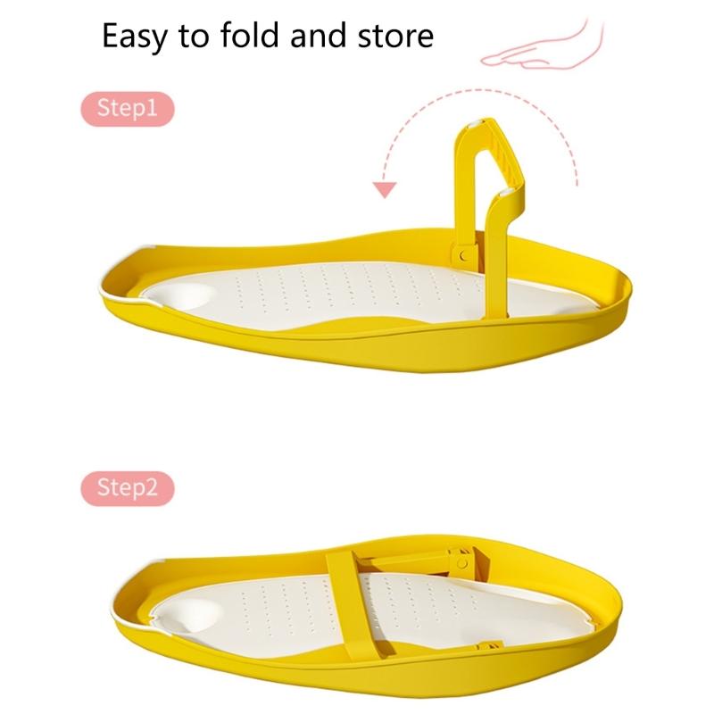 Multi Use Portable Baby Bath Tub Shower Bed with Drainage Hole, Toddler Shower Support for Infant Bath Time Comfort
