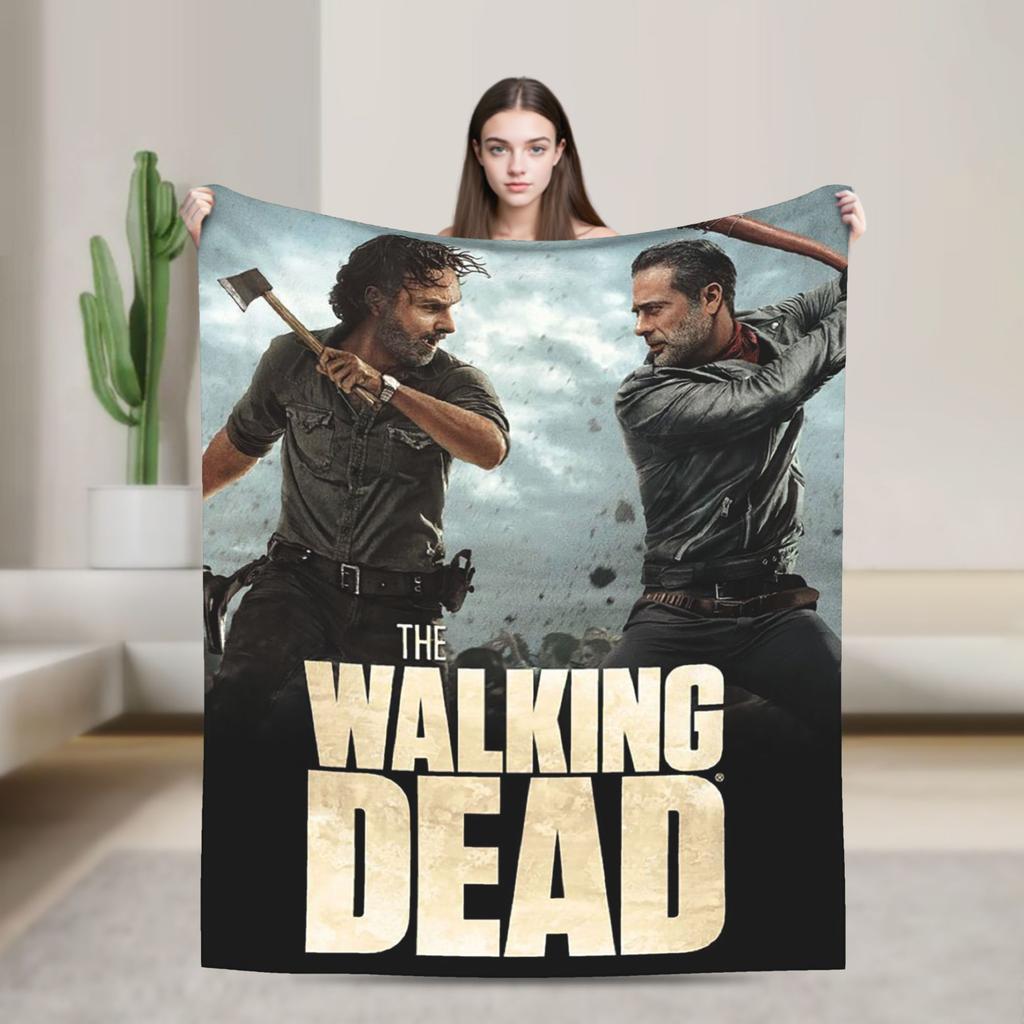 The Walking Dead Blankets Coral Fleece Plush Movie Daryl Dixon Rick Grimes Ultra-Soft Throw Blanket for Home Couch Bed Rug