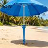 Triangular Handle Umbrella Stake 2Pcs Sun Base with Ground Stake, Screw-in Beach Heavy Duty Holder, Windproof Spiral Stand for Outdoor Yard
