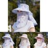 Outdoor Sun Protection Hat With Shoulder Cover For Women Summer Uv Blocker Lightweight Polyester