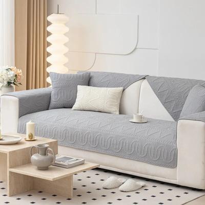 Coussin de Canapé Coton Quatre Saisons Nordique Simple Antidérapant Universel Coton Coussin Moderne Housse de Canapé d'Hiver Housse Tissu Serviette