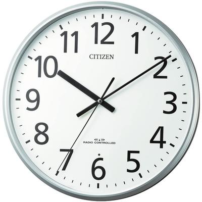 RHYTHM Wall Continuous Second X Office Clock, Radio-Controlled, Silent, Hand, Silver, 36 4.5cm, Supplies, Citizen, 8MYA39-019