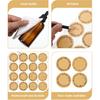 20 Sheets Canning Labels, Brown Labels, Blank Self-Adhesive Stickers, Removable Writable Gift Label, Round Sticker Label for Bottles, Jars, Gift