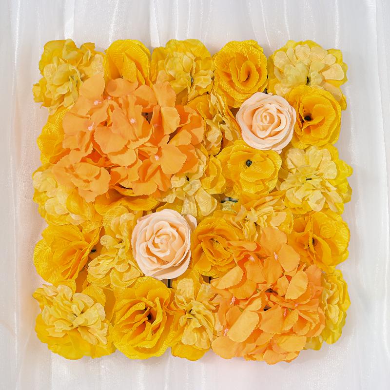 3D-Blumen-Wandpaneel, 39,9 x 39,9 cm, künstlicher Blumen-Wandhintergrund, Seidenrosenmatte für Zuhause, Party, Hochzeit, Hintergrunddekoration