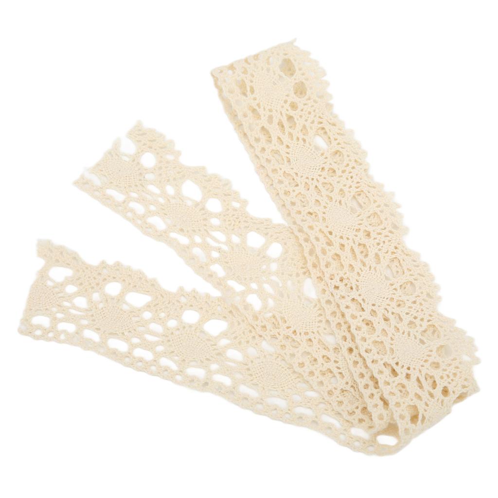 Lace Ribbon DIY Cotton Net 4cm Width 10 Yards Exquisite Fabric Lace Trim for Curtain Clothes Tablecloth Gift Decoration