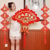 Red Chinese Knot Spring Festival Couplets Pendants Couplets Chinese New Year Decorations DIY Wedding Lucky Auspicious Gifts