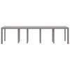 Garden Table Light Gray 300 x 100 x 73 cm Poly Rattan