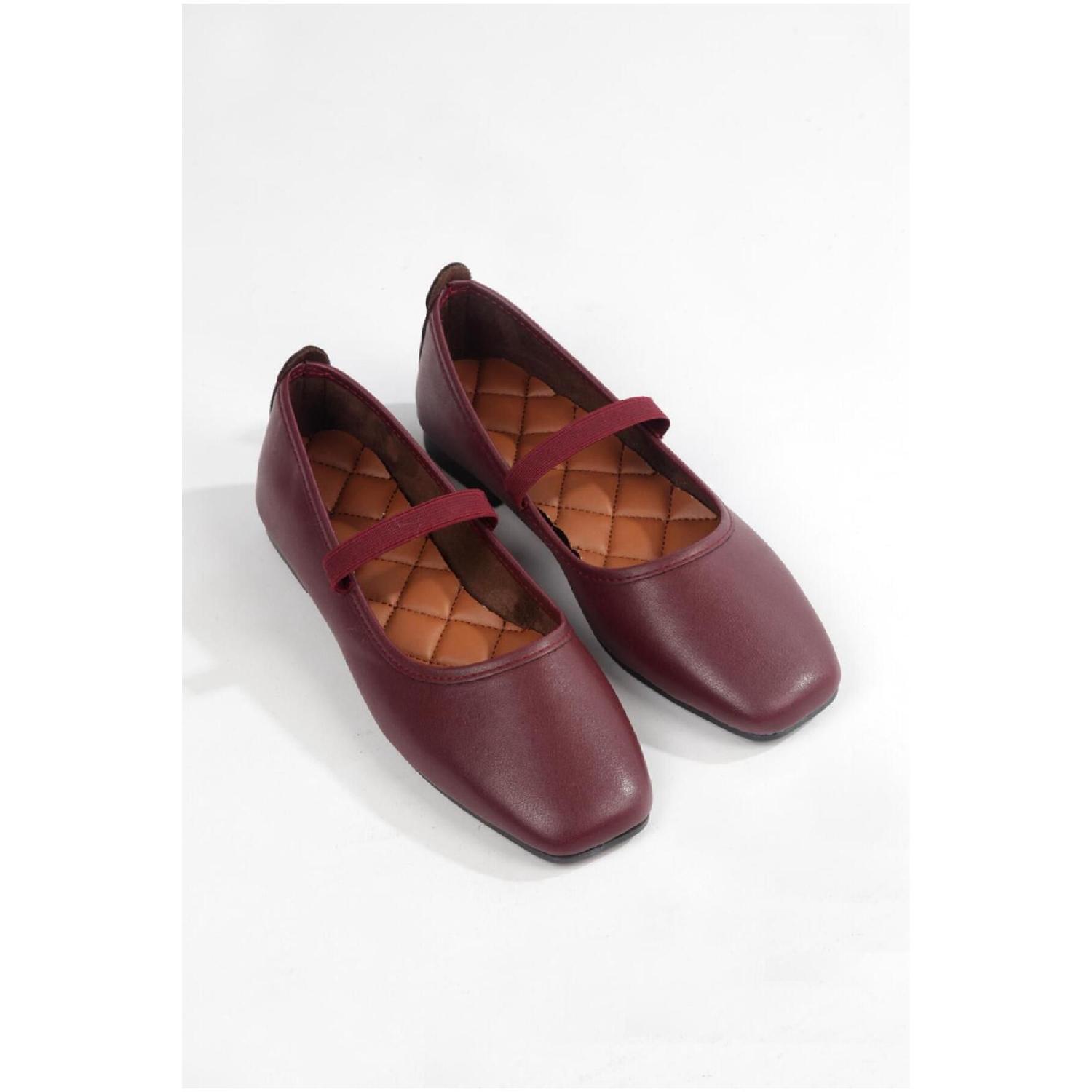 

Women s Bordeaux Flat Shoes Daily Flat Shoes With Tire Taired 36 бордовий