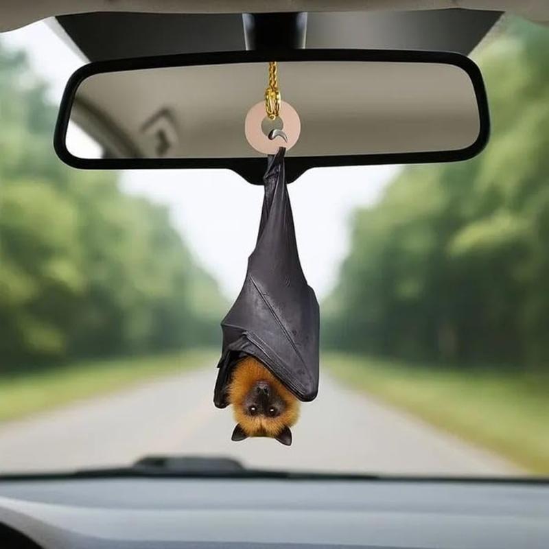 Bat Christmas Ornament, Hanging Bat Ornament for Tree, Realistic Strength-Down Bat Decor, Haunting Christmas Tree Hanging Ornament, Horror Bats