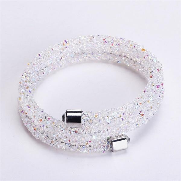 

Браслети Модний блискучий повний браслет для жінок білий