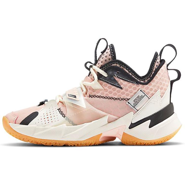 

New Jordan Why Not Zer0.3 Slip Resistant Cushioning Wear Resistant Mid Top Children s Basketball Shoes Coral Pink Teenagers CD5804-600 36