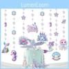 Birthday Mermaid Theme Decorations Hanging Pendant For Kids Celebration Party