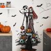 Ghost Halloween Bride Groom With Pumpkin Skeleton Wall Stickers For Home Decor