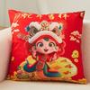 Snake Zodiac throw pillow New throw pillow Red festive sofa Living room seat Chinese New Year backrest Fu character pillow