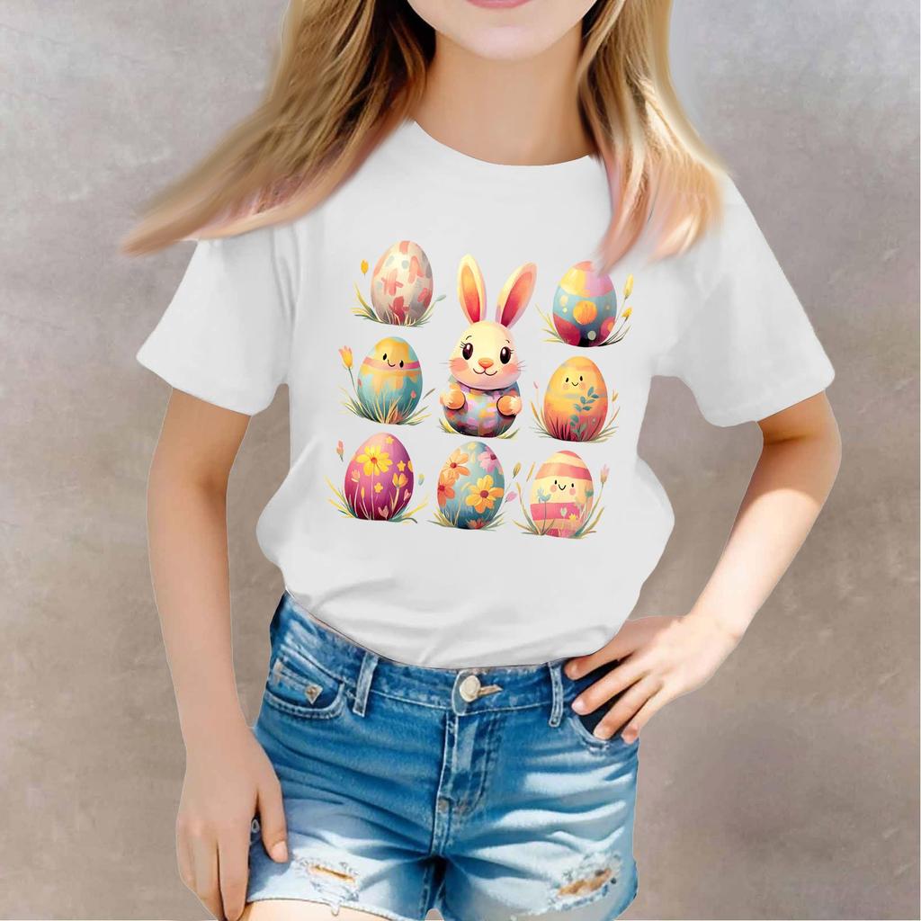 Toddler Girl Boy T-Shirts Kids Top Boys And Girls Printed Short Sleeved T-shirt