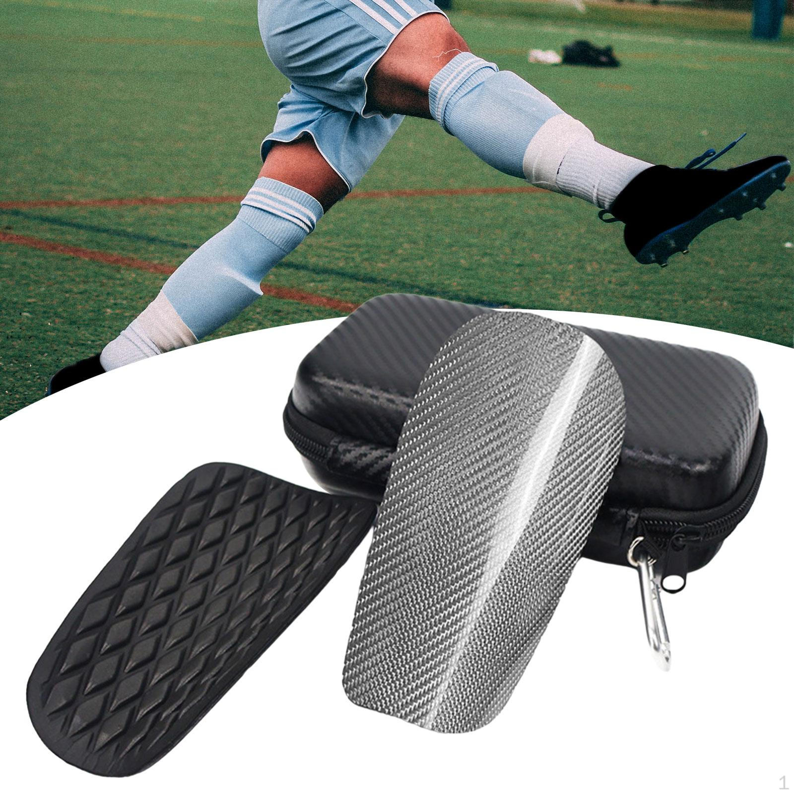 

1 пара футбольных щитков для тренировок по футболу из углеродного волокна, удобная защита серебряный