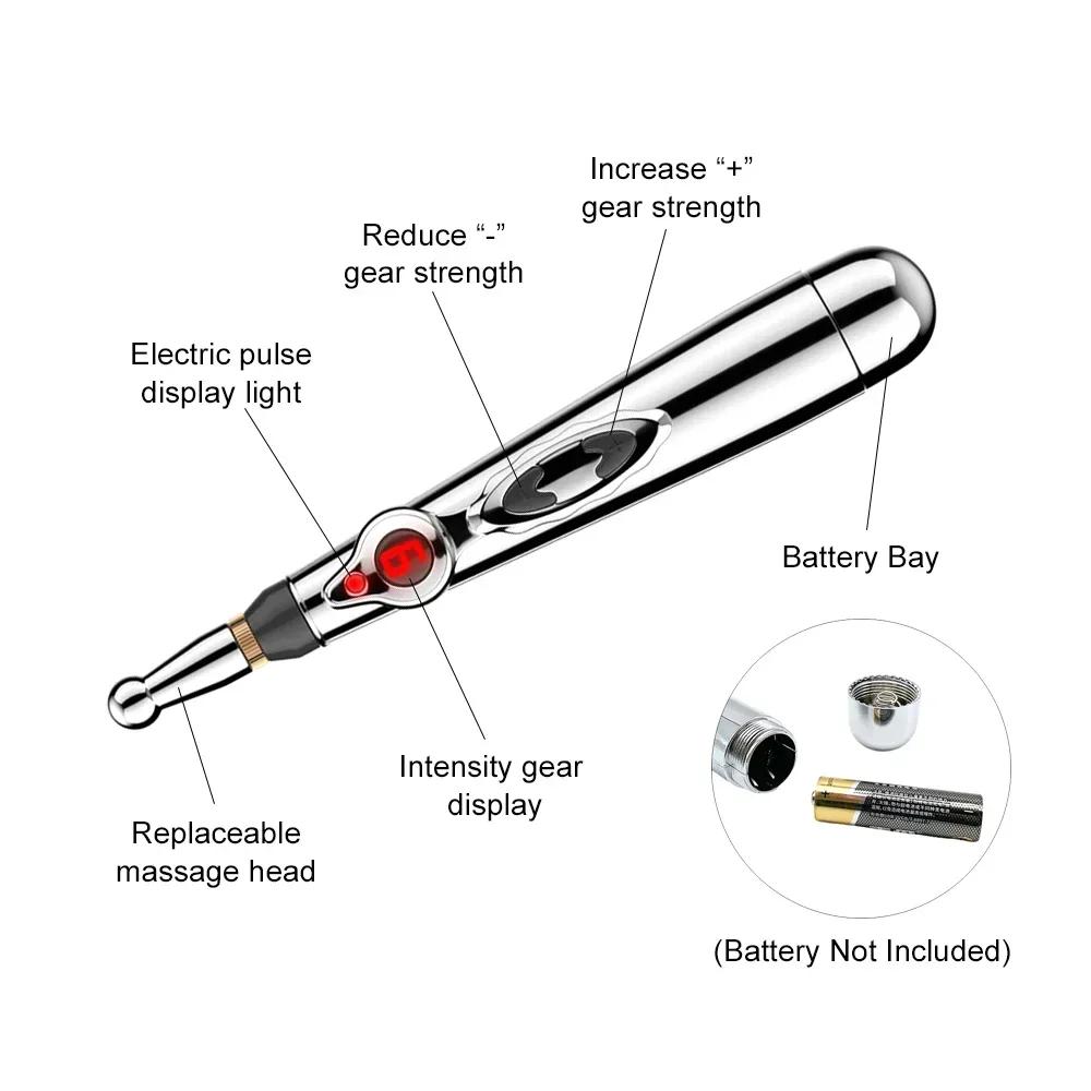 Therapy Machine Acupuncture Pen Electric Electronic Laser Meridian Energy Face Point Massage Pen Back Pain Relief Muscle Relax