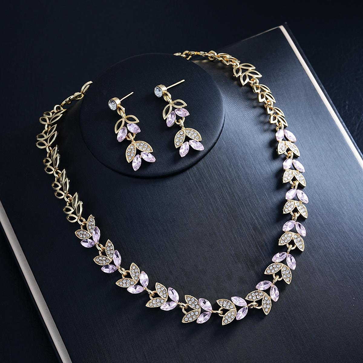 Korean High-End Design Alloy Jewelry Set: Luxury Earrings & Necklace