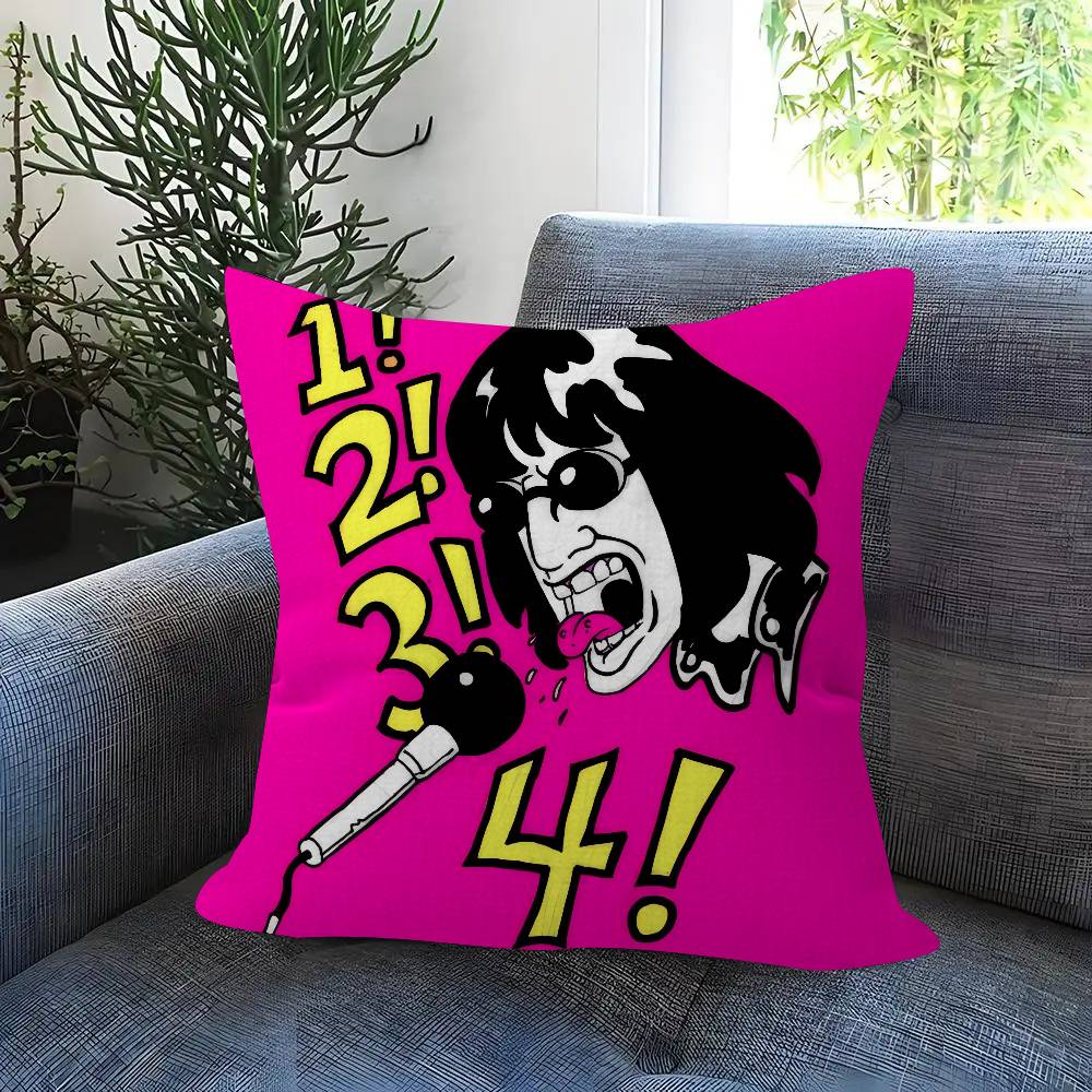 Personalized Picture Text Home Decorative Pillows Household Gifts 45X45Cm Rock Band R-Ramones Anime