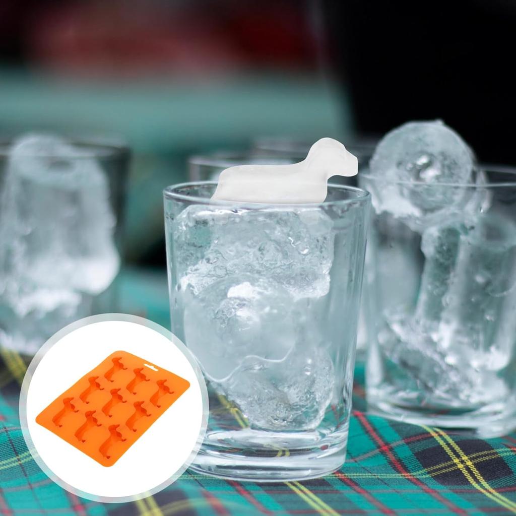 Dackelförmige Eiswürfelform, kreative Schokoladenkeks-Silikonform, DIY-Heim-Eiswürfelschale, Silikon-Molud-Gadgets