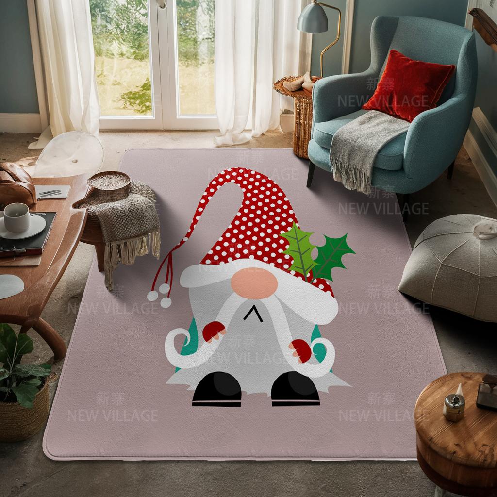 House Entrance Carpet Home Door Mat Living Room Bath Foot Bathroom Non-slip Water Absorption Rugs Bath Merry Christmas Winter