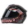 Motorcycle Helmet Shock Absorption Full Face Motorcycle Helmet With Removable Lining Red Pattern M