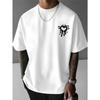 European Sizes Men's Round Neck T-Shirt with Heart Drip Design for Casual Daily Wear Casual Comfortable Men's Shirt