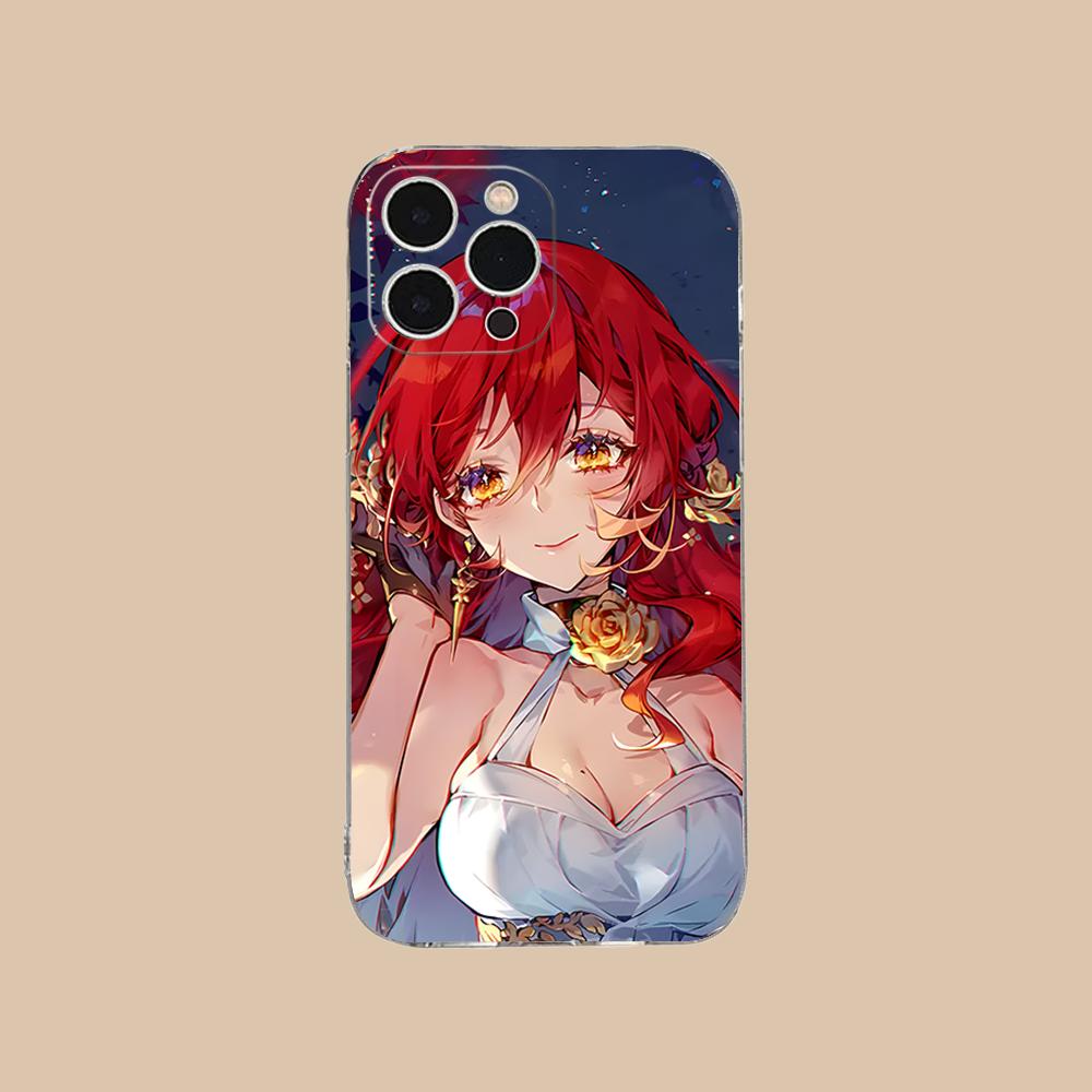 HSR Himeko Clear TPU Mobile Case for iPhone 17 16 15 14 13 12 11 X XR XS Air Pro Max Plus Mini Colorful Cover