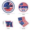 Independence Day Themed Party Tableware Paper Plates Tissue Supplies American Flag Disposable Party Set