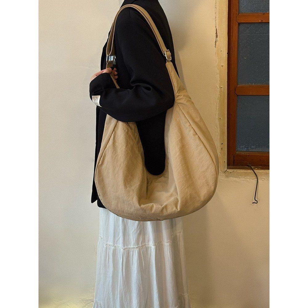 Borsa a tracolla leggera di grande capacità in stile minimalista, adatta sia per uomini che per donne, Borsa tote