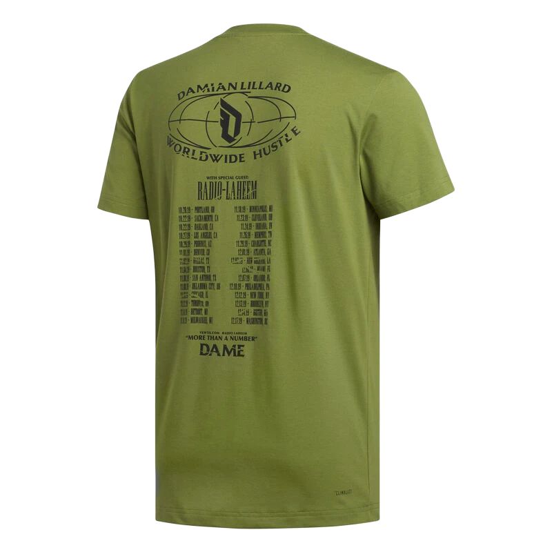 Adidas DAME VERB T Shirt Men's Green DX6963