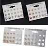9 par Moda damska Rhinestone Faux Pearl Kolczyki do uszu Zestaw biżuterii na prezent