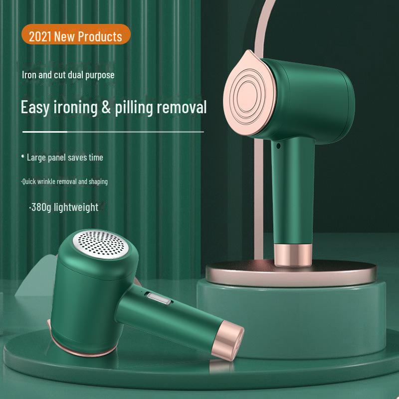 

Портативная гладильная машина и бритва для ткани 2 в 1 для дома и путешествий. Sundial темно-зеленого