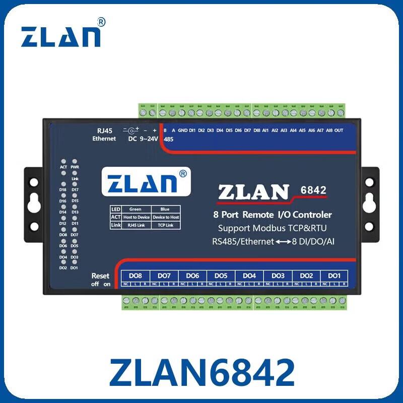 

ZLAN 6842 Remote IO Controller with 8AI 8DI/DO