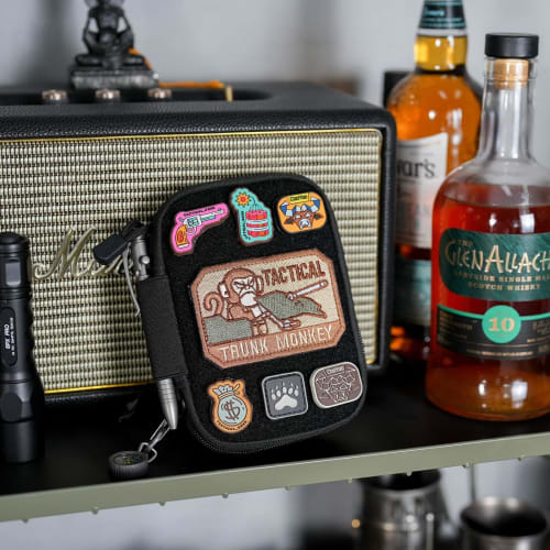 Pocket Organizer with Velcro, Nylon Utility Pouch, Small Tool Pouch for EDC Gear, Mighty Pouch with D-ring, Pocket Pouch, Multi-tool Organizer Pouch (