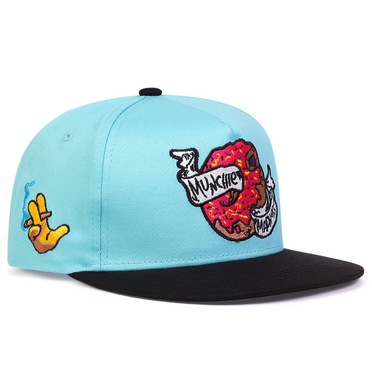 

MUNCHIE MADNESS CAP Sky blue pink novelty hip-hop snapback hat for men women adult outdoor casual sun baseball cap небесно-голубой