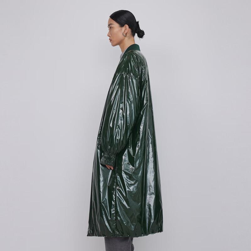 LESS Women's 2023 Winter Loose Straight Extra-Long Down Jacket