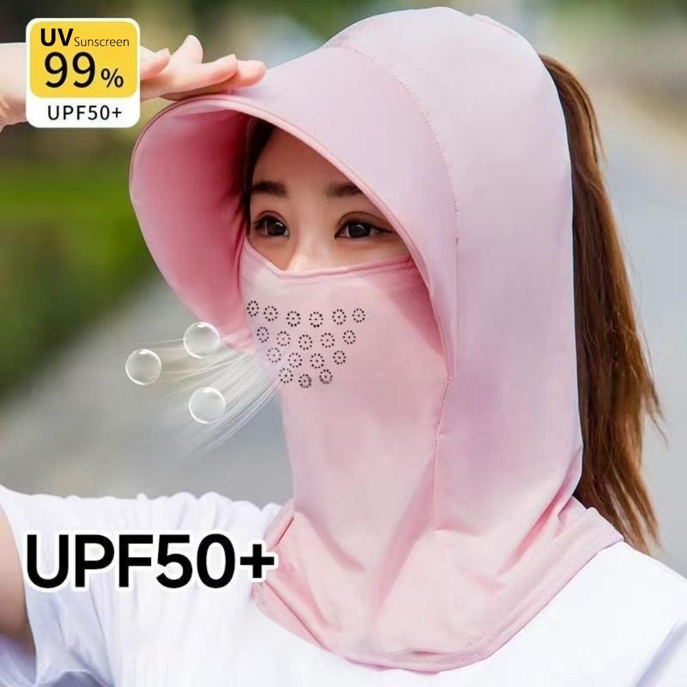 Ice Silk Visor Cap Breathable Sunscreen Hat New Pullover Cap  Cycling