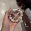 "Snowflake Ghost" Sugar Cube White Crystal Bracelet Blizzard Beaded Sparkling Diamond Pearl Bracelet Premium Sense Gift Girlfriend