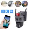 2K Dual Lens Solar Security Camera Wireless Outdoor 5G 2.4G WiFi 360 Degree Rotation Motion Detection 2 Way Talk 8000mAh IP66 Water Proof for V380 Pro
