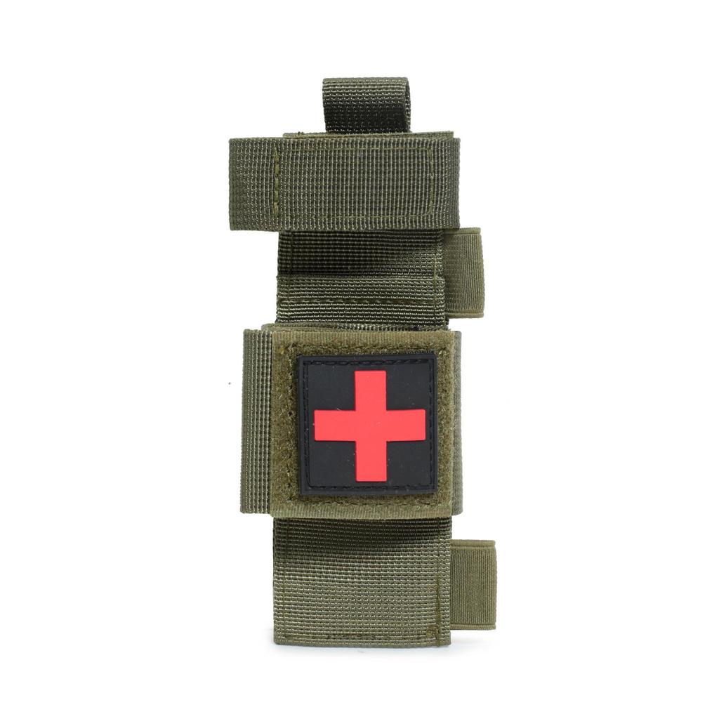 Outdoor Multifunction Tool Bag with Scissors and Tourniquet Pouch, MOLLE Attachment, Nylon.