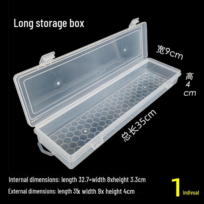 Konststudenters pennskrin med stor kapacitet: Enkel/Dubbel Lagerförvaring för Pennor, Kolkritor, Verktyg - Transparent