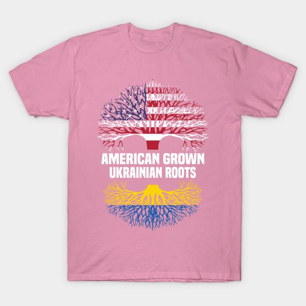 T Shirt Women American Grown Ukrainian Roots Gift Harajuku Print Kawaii Tshirt Summer Short Sleeve Female T-Shirt Top Tee