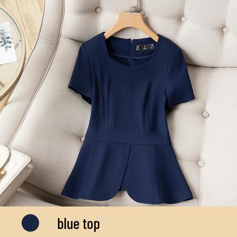 

Незаменимый летний рабочий костюм с оборками для женщин - Chic Jewelry Store Professional Attire XXXXL