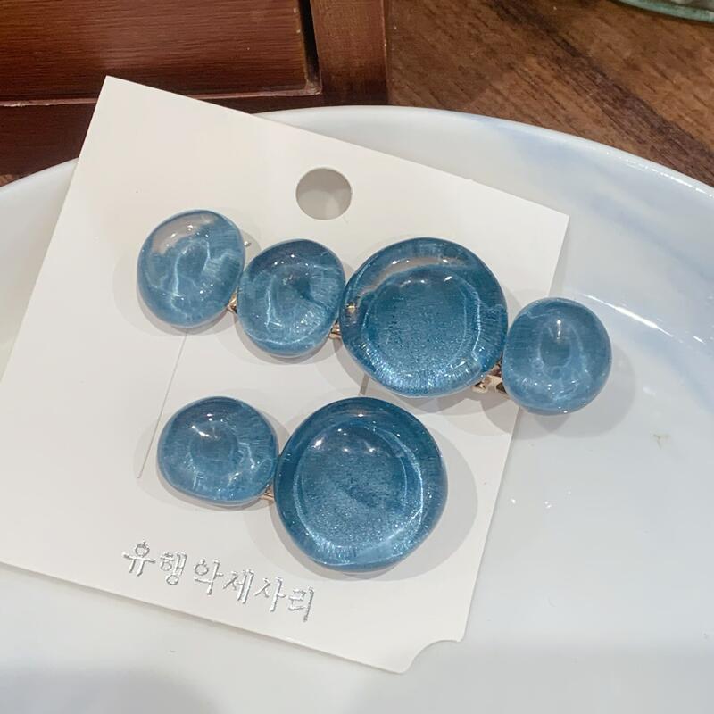 

2pcs Transparent oval clip hair clip edge clip shark clip side straight clip high-end hair clip bangs clip hair accessory