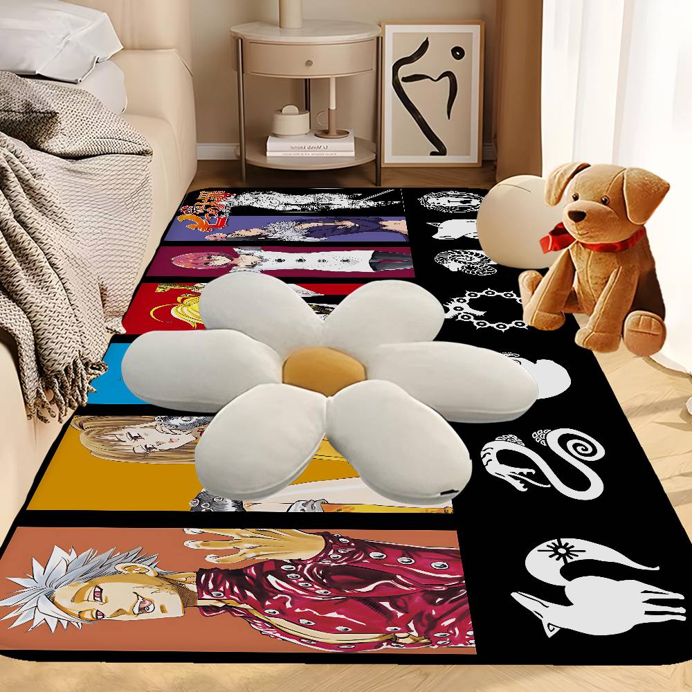 THE Seven Deadly Sins Anime Floor Mat INS Style Soft Bedroom Floor House Laundry Room Mat Anti-skid Bedside Area Rugs