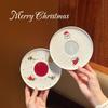 Cartoon Style Ceramic Christmas Coffee Cup and Saucer Set Hand-Painted Household Water Mug Creative Festive Gift for Holiday